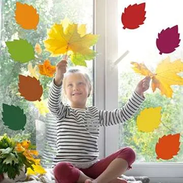 108 Pcs Fall Leaf Cutouts for Classroom Decor and Crafts