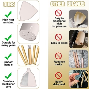 Umite Chef 34PCS Silicone Cooking Utensils Set