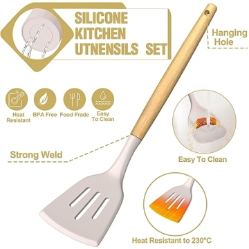 Umite Chef 34PCS Silicone Cooking Utensils Set