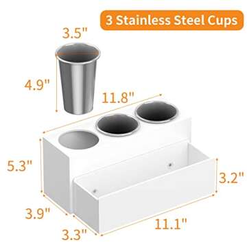 NIUBEE Hair Tool Organizer, Acrylic Hair Dryer and Styling Holder, Bathroom Countertop Blow Dryer Or...