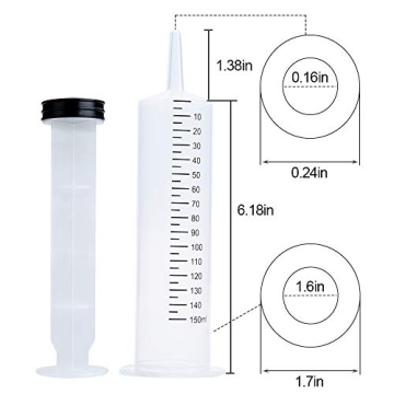 Versatile 150ml Large Sterile Syringes for Accurate Dispensing