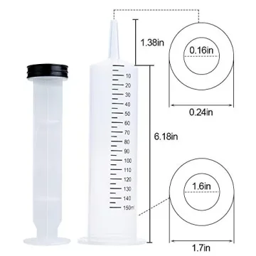 Versatile 150ml Large Sterile Syringes for Accurate Dispensing
