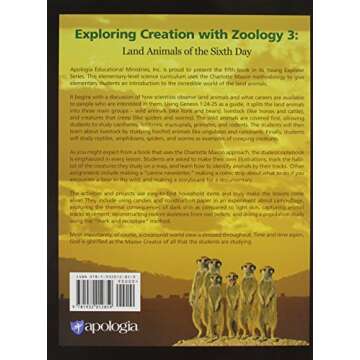 Exploring Creation with Zoology 3: Land Animals of the Sixth Day (Young Explorer Series) - A Compreh...