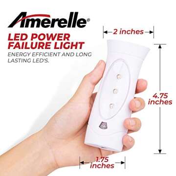 Amerelle LED Emergency Lights for Home, 2 Pack