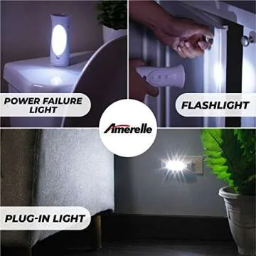 Amerelle LED Emergency Lights for Home, 2 Pack