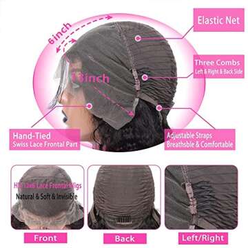 Larhali 99J HD Lace Front Wig - Stylish Human Hair Wig