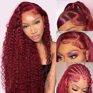 Larhali 99J HD Lace Front Wig - Stylish Human Hair Wig