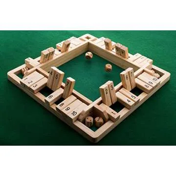 GrowUpSmart Shut The Box Dice Game for 2-4 Players