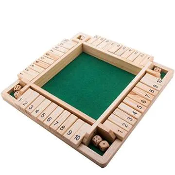 GrowUpSmart Shut The Box Dice Game for 2-4 Players