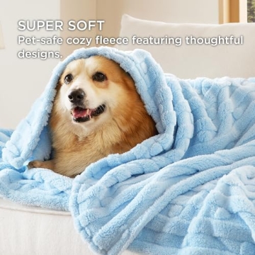 Bedsure Dog Blanket - Soft Fluffy Coral Fleece for Pets