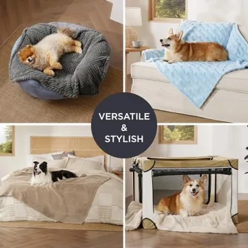 Bedsure Dog Blanket - Soft Fluffy Coral Fleece for Pets