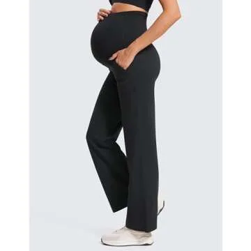 CRZ YOGA Butterluxe Maternity Wide Leg Pants with Pockets