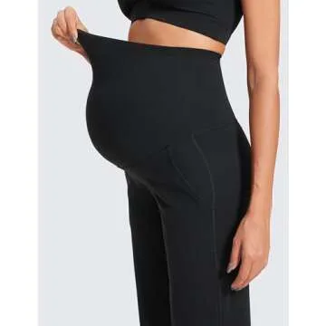 CRZ YOGA Butterluxe Maternity Wide Leg Pants with Pockets