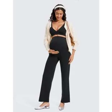 CRZ YOGA Butterluxe Maternity Wide Leg Pants with Pockets