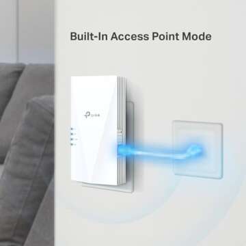 TP-Link AX3000 WiFi 6 Range Extender Internet Booster(RE700X), Dual Band, AP Mode w/Gigabit Port, OFDMA, Beamforming, APP Setup, OneMesh Compatible