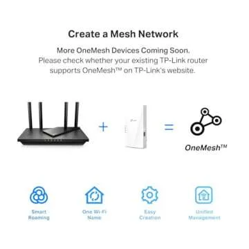 TP-Link AX3000 WiFi 6 Range Extender Internet Booster(RE700X), Dual Band, AP Mode w/Gigabit Port, OFDMA, Beamforming, APP Setup, OneMesh Compatible