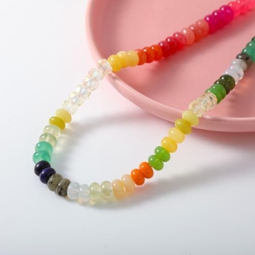 Youzealou Handcrafted Boho Gemstone Necklace for Women