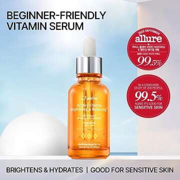 JUMISO All Day Vitamin Serum, Brightening & Balancing Facial Serum 30ml, 1.01 fl oz, 86.14% of Vitamin Tree Extract, 20,000ppm of Niacinamide