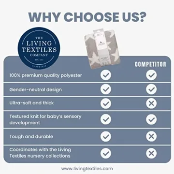 Living Textiles Grey Stars Chenille Baby Blanket for Comfort