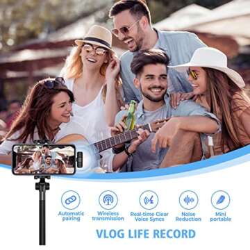 Papifilter Professional Wireless Lavalier Lapel Microphone for iPhone, iPad, Android- Cordless Omnid...