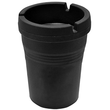 Custom Accessories 93365D Black Smokeless Ashtray - Odor-Free Design