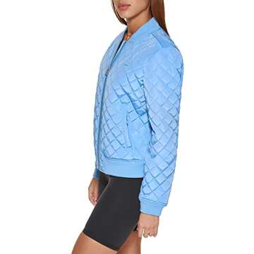 Levi's Women's Diamond Quilted Bomber Jacket Blue