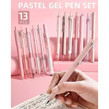 Nicpro 13-Pack Pastel Gel Ink Pen Set with Case