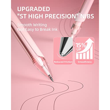 Nicpro 13-Pack Pastel Gel Ink Pen Set with Case