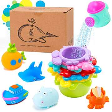 INNOCHEER Baby Bath Toys – 13 Pcs Safe & Fun Set for Toddlers