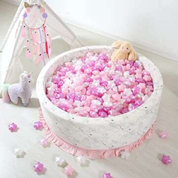 STARBOLO Star Ball Pit Balls for Toddlers - 100pcs Non-Toxic Colorful Play Balls