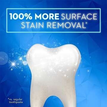 Crest 3D White Brilliance Purple Teeth Whitening Toothpaste - Pack of 3, 3.5 oz Tubes - Anticavity F...