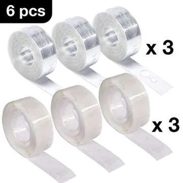 PartyWoo Balloon Arch Kit, 49 ft Balloon Arch Strip and 300 Dots Balloon Glue, Balloon Garland Strip, Balloon Arch Tape, Balloon Decorating Strip, Balloon Tape for Wedding, Birthday (6 pcs)