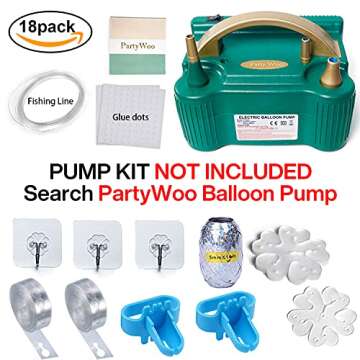 PartyWoo Balloon Arch Kit, 49 ft Balloon Arch Strip and 300 Dots Balloon Glue, Balloon Garland Strip, Balloon Arch Tape, Balloon Decorating Strip, Balloon Tape for Wedding, Birthday (6 pcs)