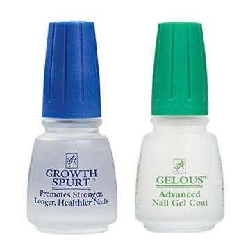 American Classic Nail Care Set (Gelous Nail Gel Base Coat Nail Polish & Growth Spurt Nail Treatment)