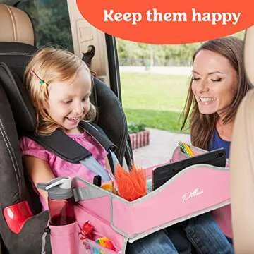 PILLANI Kids Travel Tray for Car - Car Seat Tray for Kids Travel, Road Trip Must Haves, Car Trays fo...