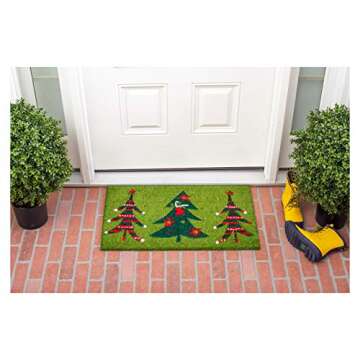 Calloway Mills Christmas Trio Doormat – Festive Coir Entry Mat for Holidays