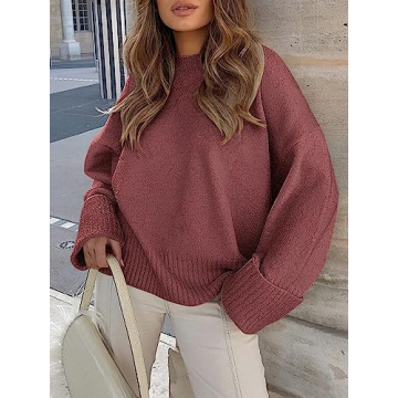 Cozy ANRABESS Women's Oversized Fuzzy Knit Sweater