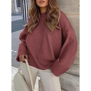 Cozy ANRABESS Women's Oversized Fuzzy Knit Sweater