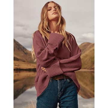 Cozy ANRABESS Women's Oversized Fuzzy Knit Sweater