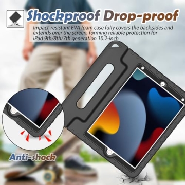 Durable LTROP Kids iPad Case with Stand and Handle