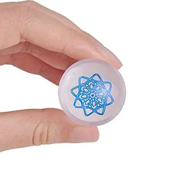 Biutee Dual Clear Jelly Nail Art Stamper 4Pcs Silicone Heads with Rhinestone Cap & 1 Scraper Manicure Nail Art Tool