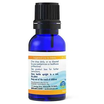 Nordic Naturals Baby's Vitamin D3, Unflavored - 400 IU Vitamin D3 - 0.37 oz - Healthy Bones, Immune System Support, Normal Sleep Rhythms - Non-GMO, Certified Vegetarian - 365 Servings, 0.37 Fl Oz (Pack of 1)