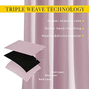 NICETOWN Blackout Pink Curtains for Girls Room - Thermal Insulated Solid Grommet Room Darkening Curtains/Panels/Drape for Bedroom (Lavender Pink=Baby Pink, 1 Pair, 52 by 84-Inch)