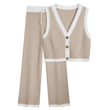 LILLUSORY 2 Piece Sets Womens Two Piece Lounge Sets Summer Spring Fashion Vacation Outfits Beach Clo...