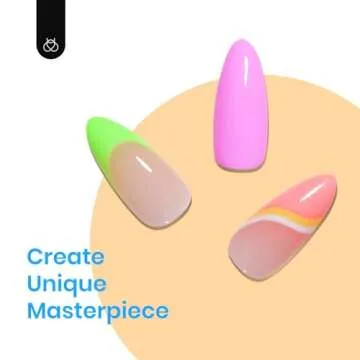 Beetles Neon Gel Nail Polish Set, Bright Rainbow Collection 6 Colors Hot Pink Blue Yellow Green Soak Off UV LED Neon Gel Nail Polish Kit Gift for Women