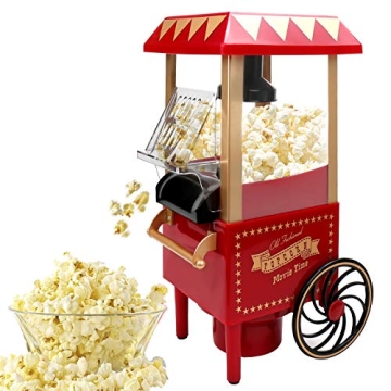 VAlinks Hot Air Popcorn Machine, Popcorn Maker, 1200W Home Electric Popcorn Popper with Kernel Measu...