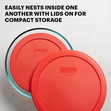 Pyrex 3-Pack Round Glass Storage Containers