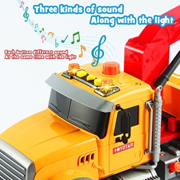 Dwi Dowellin 15" Tow Truck Toy for Kids - Lights & Sounds