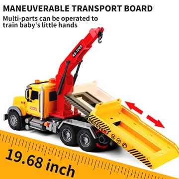 Dwi Dowellin 15" Tow Truck Toy for Kids - Lights & Sounds