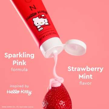 MOON x Hello Kitty® Pink Toothpaste - Clean, Vegan, Fluoride-Free, Strawberry Mint